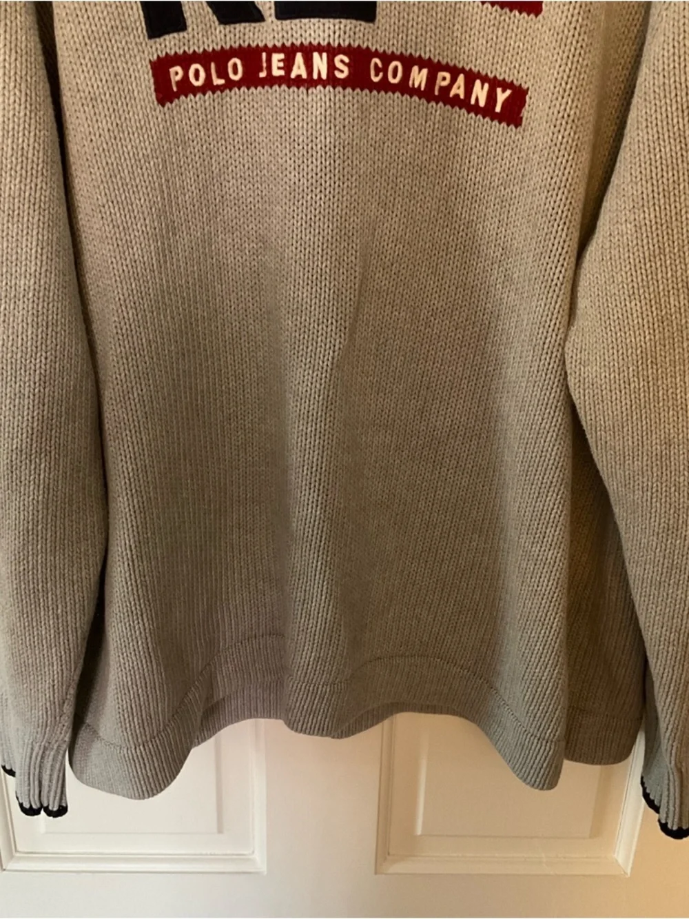 VTG Ralph Lauren Polo Jeans Co. Flag Sweater Mens Size L Americana‎ USA Heritage